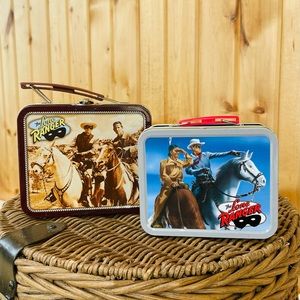 Vintage 1999/2001 The Lone Ranger Mini tin collector lunchboxes (set of 2)